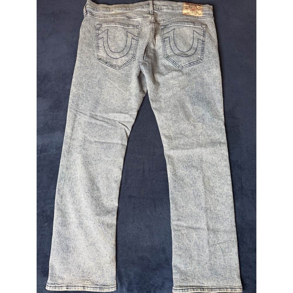 True Religion Ricky Light Anchor Relaxed Straight Super T Jeans Men's Size 40x31